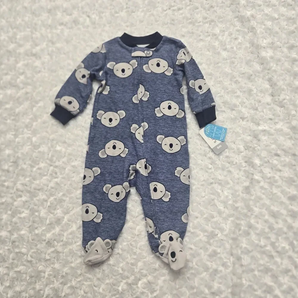 Carter's Baby Footed Sleeper 6-9 Months Multicolor NWT Foldover Mitts lot